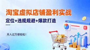 淘宝虚拟店铺盈利实战：定位+违规规避+爆款打造，月入过万很轻松！-翻身站