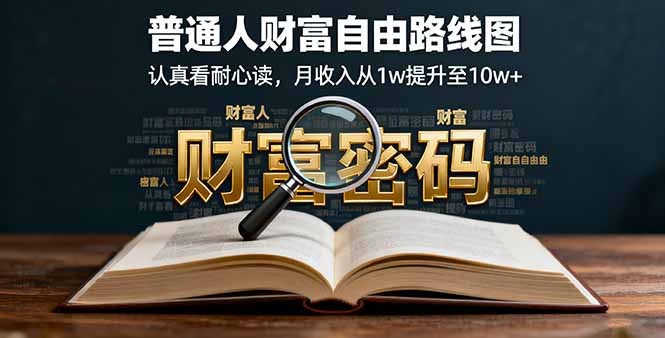 某付费文：普通人财富自由路线图，认真看耐心读，月收入从1w提升至10w+-翻身站