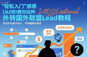 国外联盟賺美刀项目，从0到1教你玩转国外联盟Lead教程，纯新手可操作性100%-翻身站