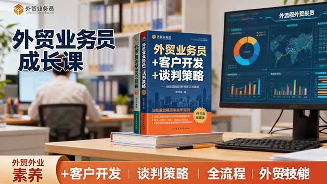 外贸业务员成长课：职业素养+客户开发+谈判策略、掌握全流程外贸技能-翻身站