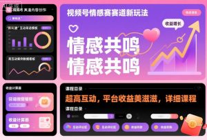 视频号情感赛道新玩法，超高互动，平台收益美滋滋，详细课程-翻身站