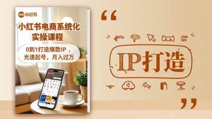 小红书流量变现系统化实操课程，0到1打造爆款IP，光速起号，月入过万-翻身站