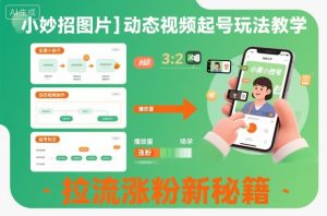小妙招图片＋动态视频起号玩法教学，拉流涨粉新秘籍-翻身站