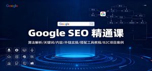 Google SEO 精通课:算法解析/关键词/内容/外链实操/搭配工具教程/B2C项目案例-翻身站