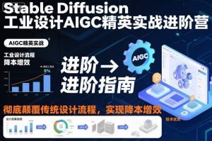 Stable Diffusion工业设计AIGC精英实战进阶营,彻底颠覆传统设计流程,实现降本增效-翻身站