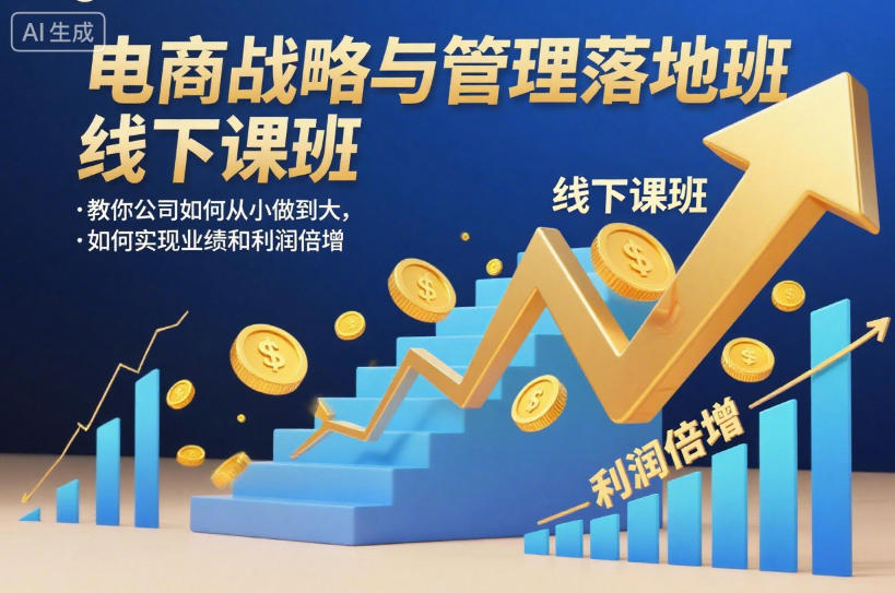 电商战略与管理落地班线下课，教你公司如何从小做到大，如何实现业绩和利润倍增【录音】-翻身站