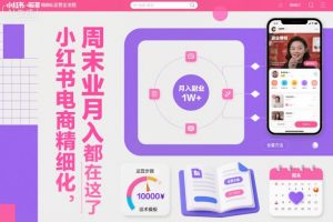 小红书电商精细化运营全流程，周末副业月入1W+，全套方法都在这了-翻身站