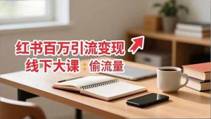 小红书百万引流变现-11月线下大课：分享从0到百万引流路径，手把手教偷流量、拿结果-翻身站