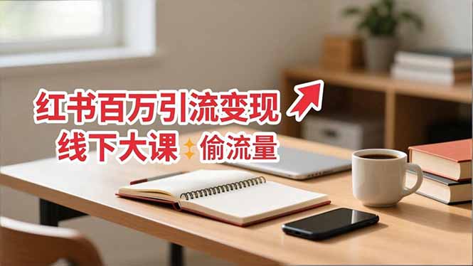 小红书百万引流变现-11月线下大课：分享从0到百万引流路径，手把手教偷流量、拿结果-翻身站