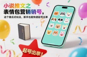 小说推文之表情包营销号,这个傻瓜式玩法,新手也能快速起号出单-翻身站