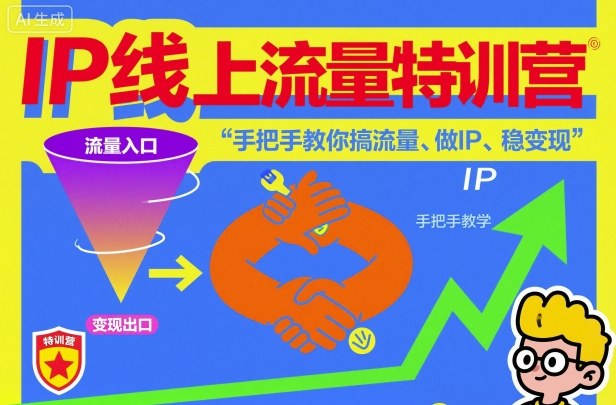 IP线上流量特训营，手把手教你搞流量、做IP、稳变现-翻身站