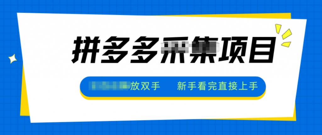 拼多多电商采集，一小时50+，操作简单，零投资-翻身站