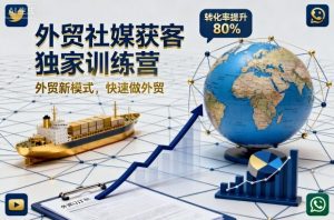 外贸社媒获客独家训练营，外贸新模式，快速做外贸(更新)-翻身站