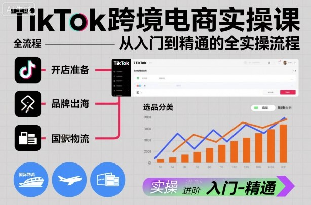 TikTok跨境电商实操课，从入门到精通的全实操流程-翻身站