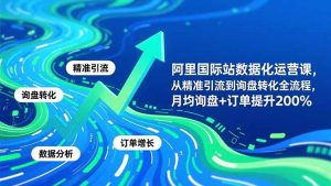 阿里国际站数据化运营课-11月，从精准引流到询盘转化全流程，月均询盘+订单提升200%-翻身站