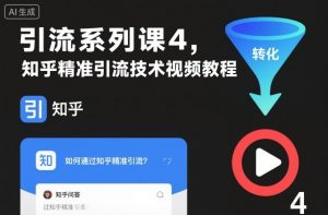 引流系列课4,知乎精准引流技术视频教程-翻身站