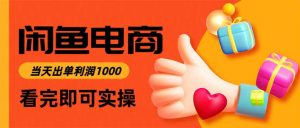 闲鱼高利润电商，当天上架当天出单，一单利润300-翻身站