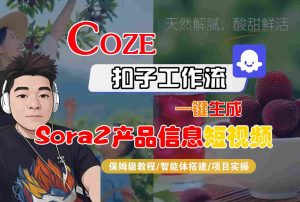 Coze扣子智能体工作流一键生成“SORA2产品信息“短视频,全流程保姆级教学-翻身站