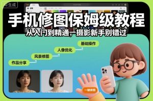 手机修图保姆级教程,从入门到精通,摄影新手别错过-翻身站