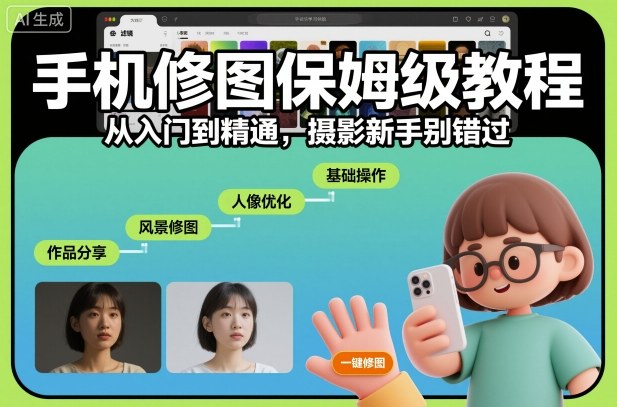 手机修图保姆级教程,从入门到精通,摄影新手别错过-翻身站
