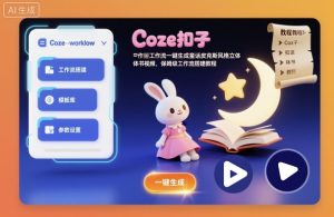 Coze扣子工作流一键生成童话皮克斯风格立体书视频，保姆级工作流搭建教程-翻身站