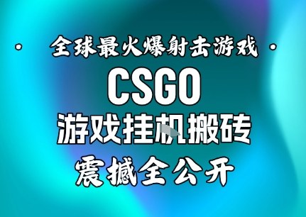 【年底大揭秘】基于全球最火爆的射击CSGO游戏挂G搬砖，日入5张+，震撼公开-翻身站
