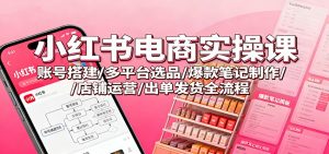 小红书电商实操课：账号搭建/多平台选品/爆款笔记制作/店铺运营/出单发货全流程-翻身站