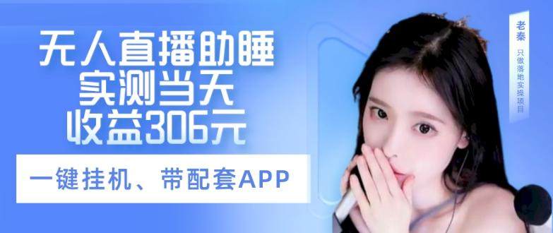 无人直播助睡、实测当天变现306元、一键挂机即可-翻身站