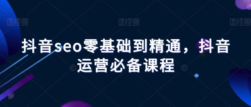 抖音seo零基础到精通，抖音运营必备课程-翻身站