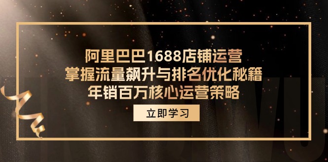 阿里巴巴1688店铺运营，掌握流量飙升与排名优化秘籍 年销百万核心运营策略-翻身站