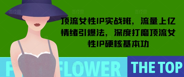 顶流女性IP实战班，流量上亿情绪引爆法，深度打磨顶流女性IP硬核基本功-翻身站