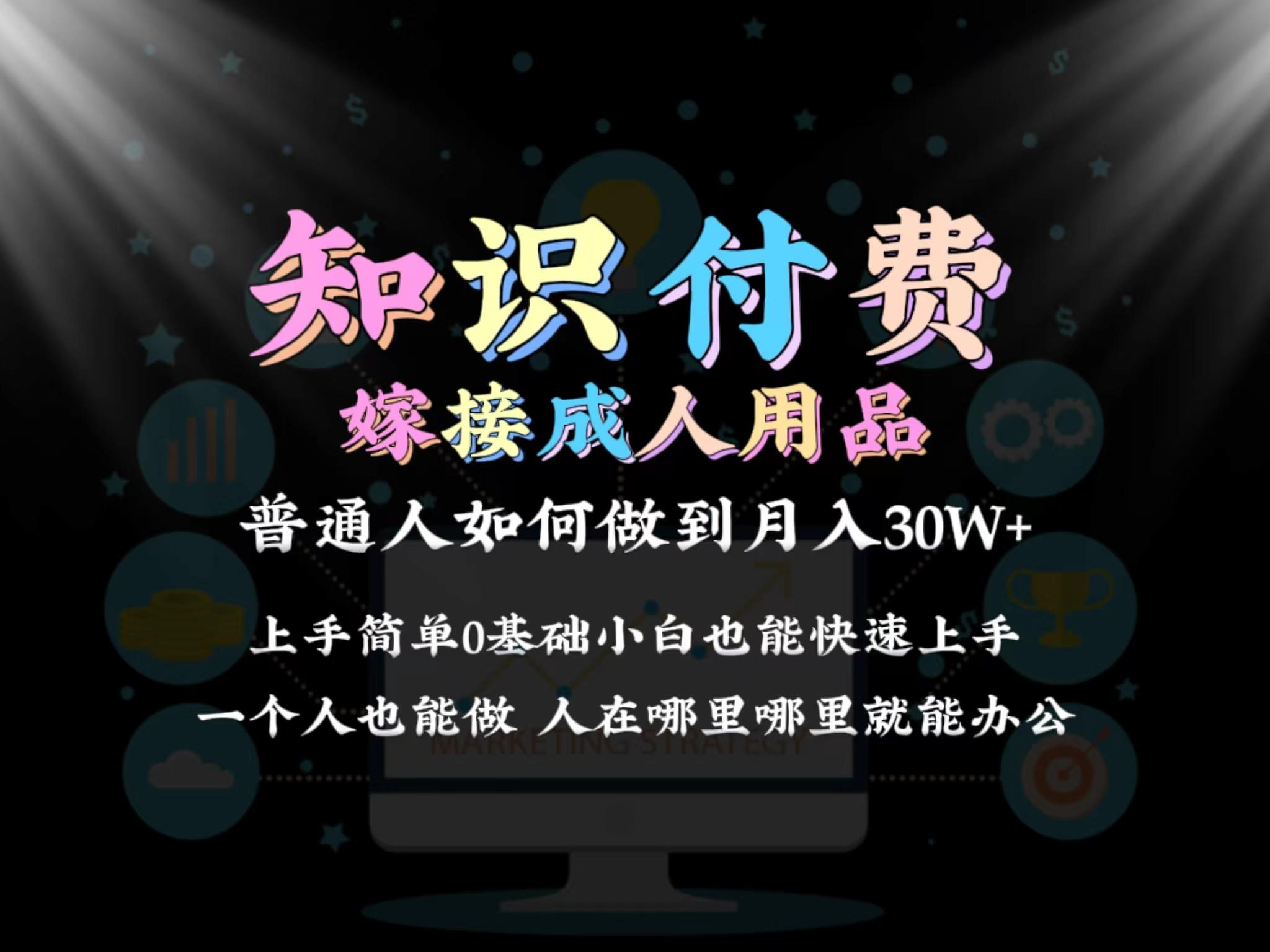 2024普通人做知识付费结合成人用品如何实现单月变现30w 保姆教学1.0-翻身站