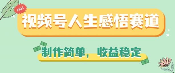 视频号人生感悟赛道，制作简单，收益稳定【揭秘】-翻身站