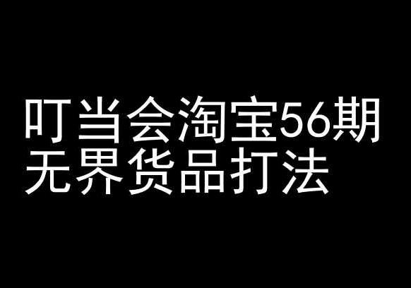 叮当会淘宝56期：无界货品打法-淘宝开店教程-翻身站