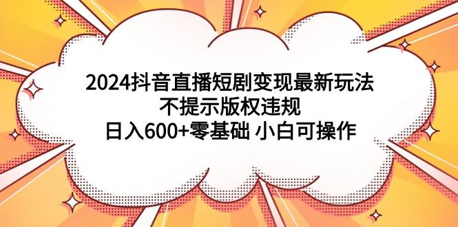 (9305期)2024抖音直播短剧变现最新玩法，不提示版权违规 日入600+零基础 小白可操作-翻身站