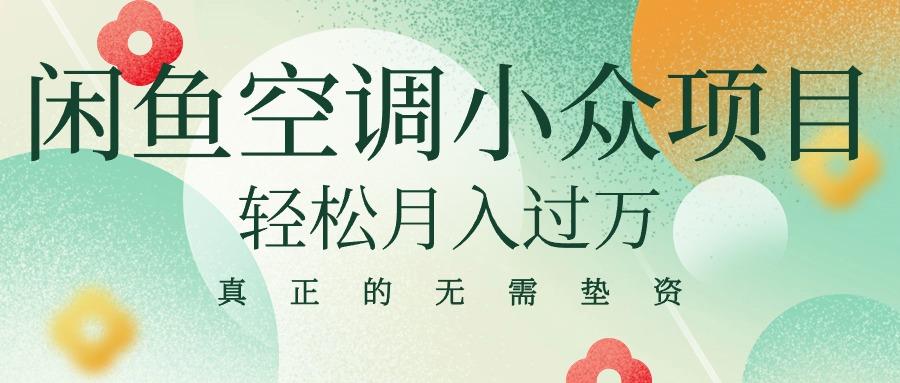 闲鱼卖空调小众项目 轻松月入过万 真正的无需垫资金-翻身站