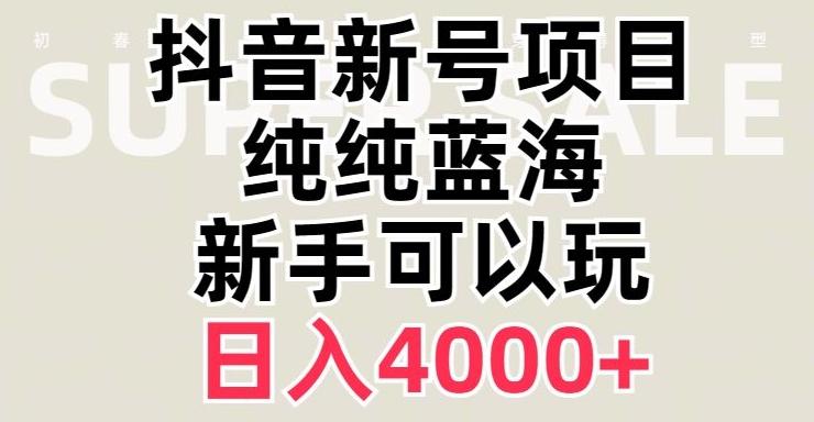 抖音蓝海赛道，必须是新账号，日入4000+【揭秘】-翻身站