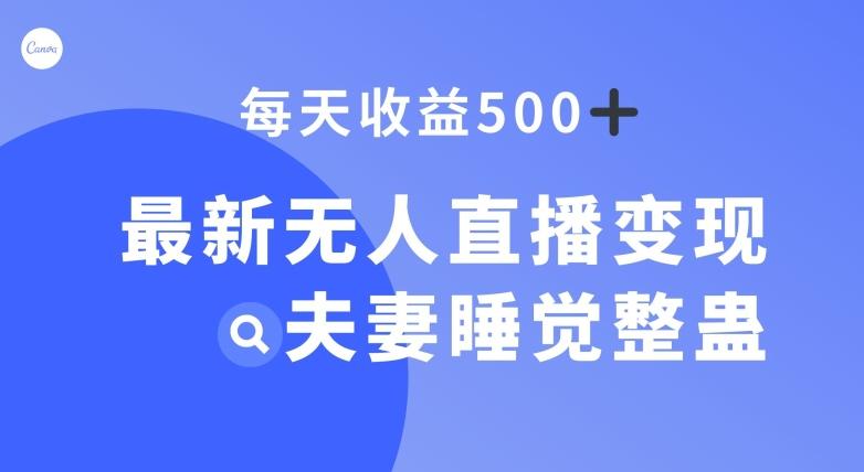 最新无人直播变现，夫妻睡觉整蛊，每天躺赚500+【揭秘】-翻身站