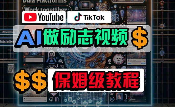 利用AI制作励志视频，在YouTube和TikTok赚钱，小白可做(附工具-翻身站