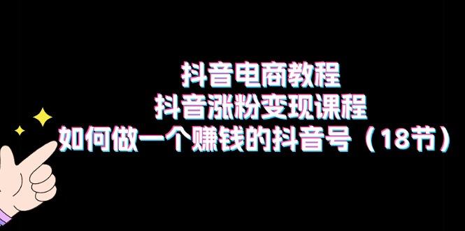 抖音电商教程：抖音涨粉变现课程：如何做一个赚钱的抖音号(18节-翻身站