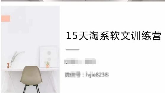 15天淘系软文训练营，跟年入50万的淘系软文导师，学习月收过万的淘系软文-翻身站