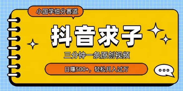 小国学细分赛道，三分钟一条原创视频，日赚500+，可矩阵复制-翻身站