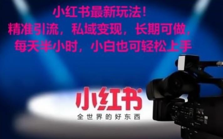 小红书最新玩法！精准引流，私域变现，长期可做，每天半小时，小白也可轻松上手-翻身站