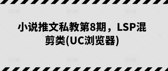 小说推文私教第8期，LSP混剪类(UC浏览器)-翻身站