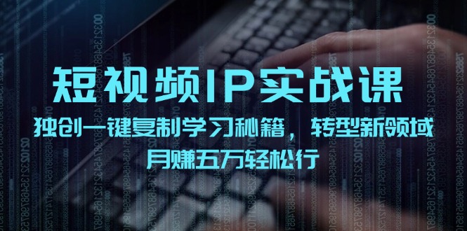 短视频IP实战课，独创一键复制学习秘籍，转战新领域，月赚五万轻松行-翻身站