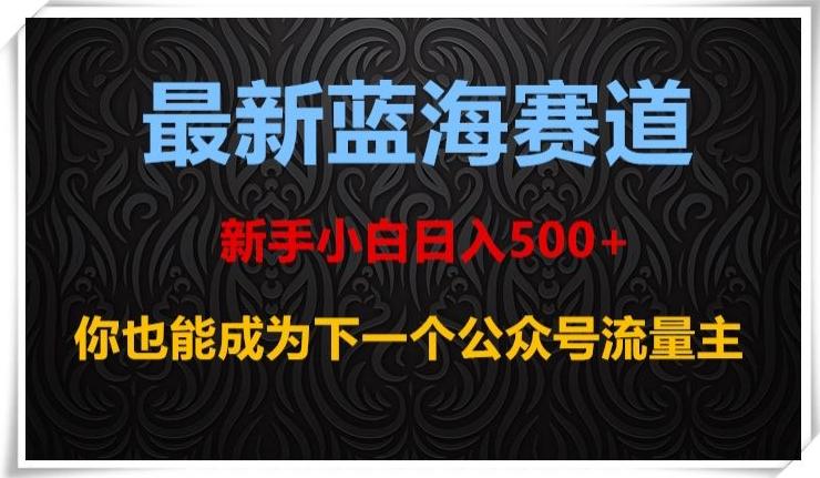 最新蓝海赛道，新手小白日入500+，你也能成为下一个公众号流量主【揭秘】-翻身站