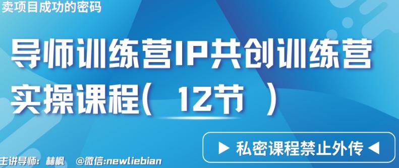 导师训练营3.0IP共创训练营私密实操课程(12节)-卖项目的密码成功秘诀【揭秘】-翻身站
