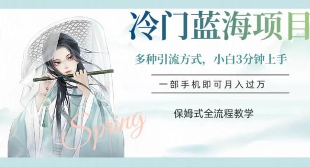 冷门蓝海项目，操作简单，小白3分钟上手，多种引流方式，保姆式全流程教学【揭秘】-翻身站