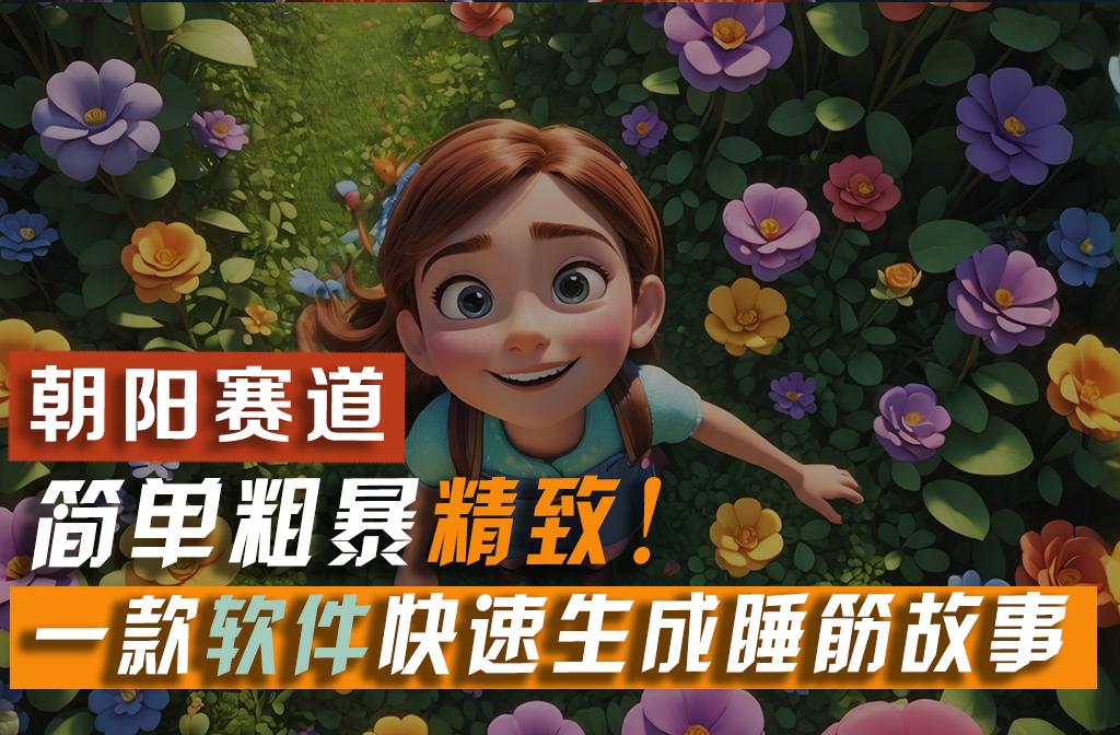 利用一款软件5分钟一条爆款睡筋故事，简单粗暴精致！小白月入2w+-翻身站