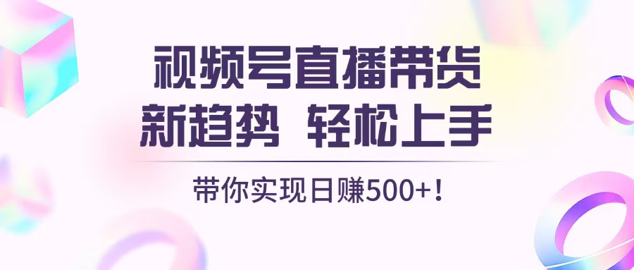 视频号直播带货新趋势，轻松上手，带你实现日赚500+-翻身站